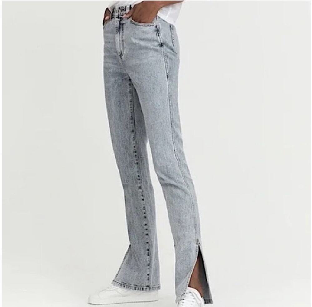 Something Navy Nina Split Leg Skinny Jeans Size 4 High Rise